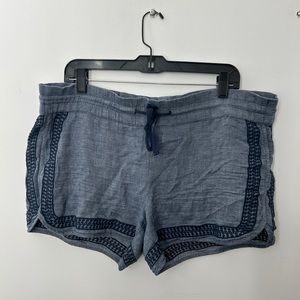 Ann Taylor drawstring linen shorts (jean color)
